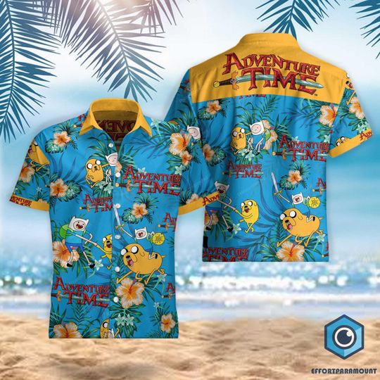 Adventure Time Hawaii Shirt, Adventure Time Tropical Hawaiian Shirt, Summer Hawaiian Shirt, Hawaii Shirt for Men Women