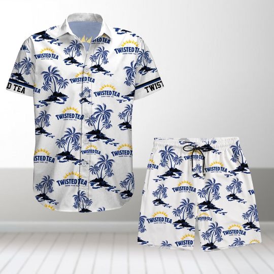 Twisted Tea Button Shirt And Shorts, Whisky Hawaiian Shirt, Alcohol Summer Beach Shirt, Beer Short Sleeve Shirt, Soda Vacation Shirt