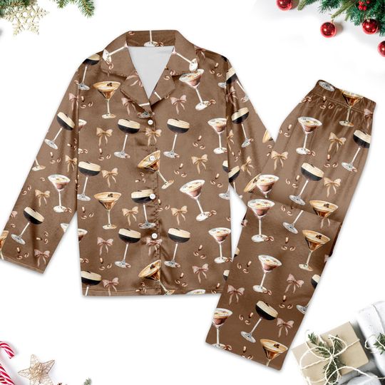 Alcoholic Drinks Pajamas, Espresso Martini Pajamas, Martini Pajamas, Bachelorette Party Pajamas, Pajamas Family, Cocktail Pajamas
