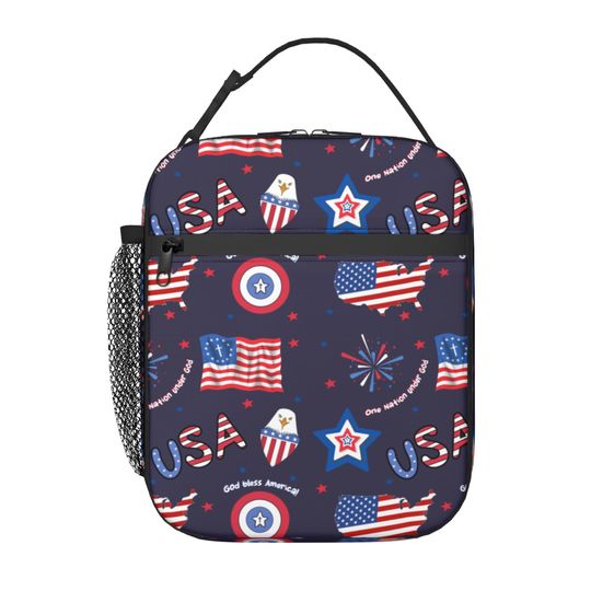 Freedom Lunch Box- Lunch Bag, Christian School Supplies, Catholic School Supplies, Back to School, Faith Based, USA, America