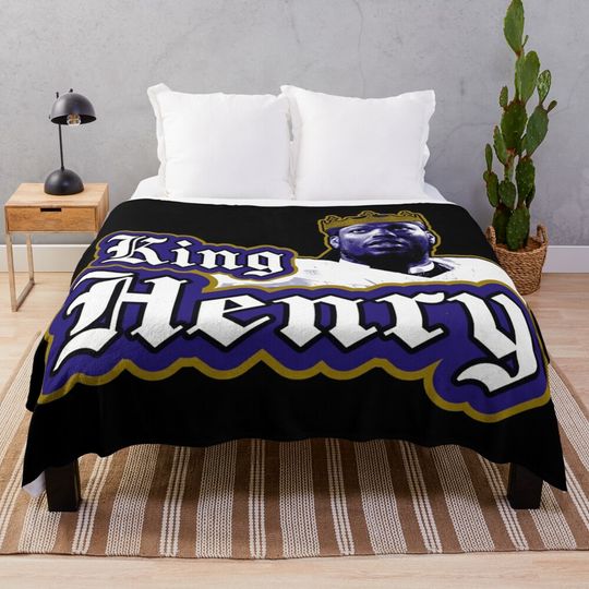 King Henry Ravens Derrick Henry Throw Blanket