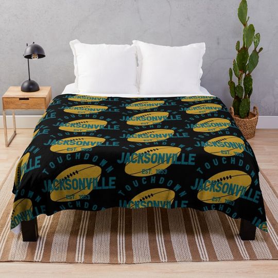 Jacksonville Football Team Throw Blanket
