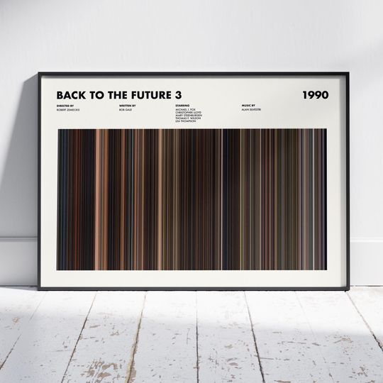Back To The Future 3 Poster, Back To The Future Print, Back To The Future Movie Poster, Back To The Future Wall Art, BTTF Colors