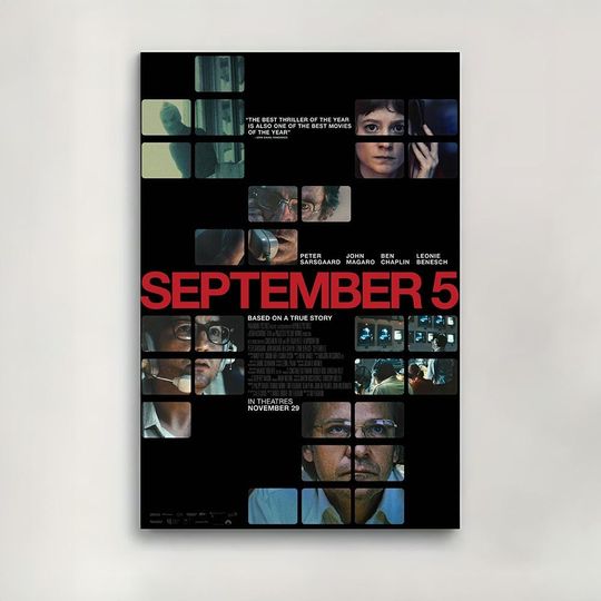 September 5 Movie Poster,Room Decor Wall Art Print,Home Decor Poster,Personalized ,Canvas Poster,Halloween Gift,Christmas gift