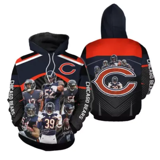 Chicago Bears 3D Hoodie  Chicago football Hoodie 3d - all printed