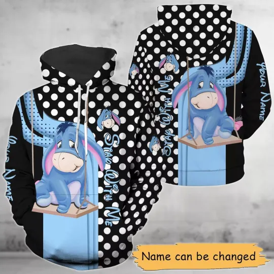 Personalized Eeyore Stay With Me Winnie The Pooh 3D Hoodie