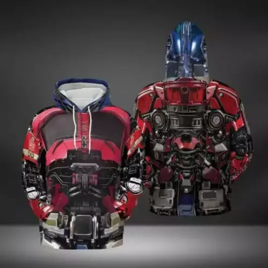Optimus Prime Robot Cosplay 3D Hoodie