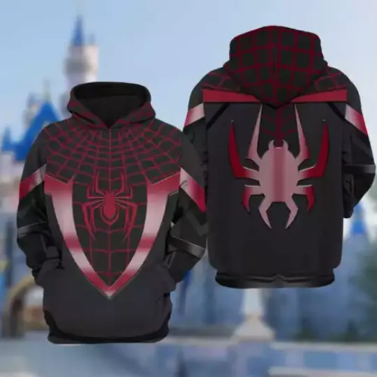 Spiderman Cosplay Miles Morales 3D Hoodie