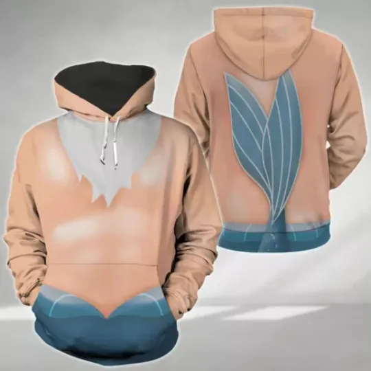 King Triton Cosplay The Little Mermaid 3D Hoodie