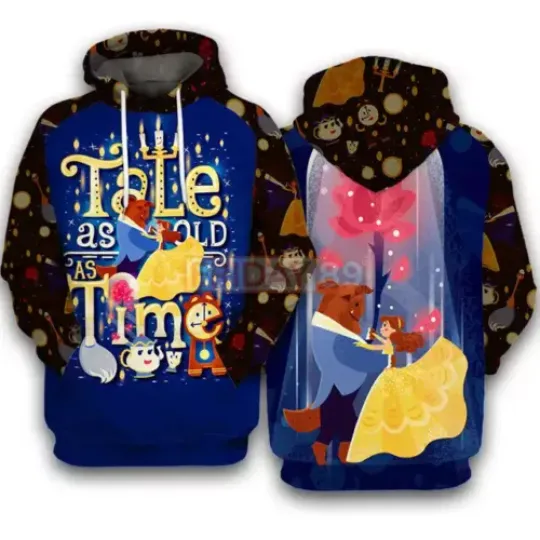 Beauty And The Beast Dancing Tale As Old As Time 3D Hoodie