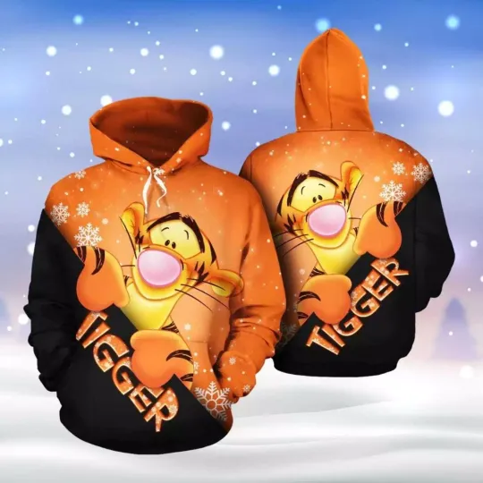 Cute Tigger Winnie The Pooh Cartoon 3D Hoodie