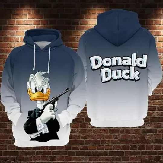 Grumpy Donald Duck 3D Hoodie