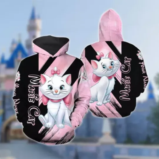 Personalized Cute Marie Cat The Aristocats 3D Hoodie