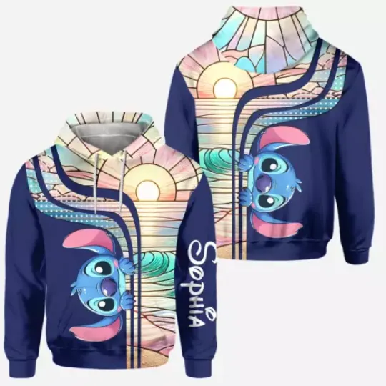 Personalized Cute Stitch 3D Hoodie