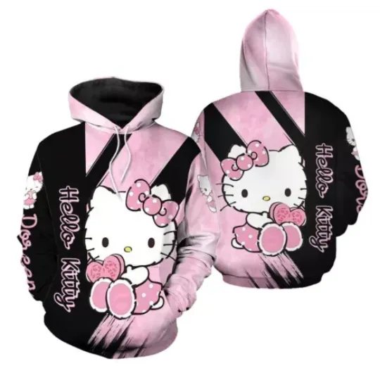 Personalized Hello Kitty 3D Hoodie