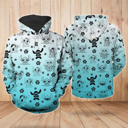 Lilo And Stitch 3D Hoodie, Disney Trip 3D Hoodie, Magic Kingdom 3D Hoodie