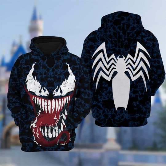 Retro Venom Superhero 3D Hoodie