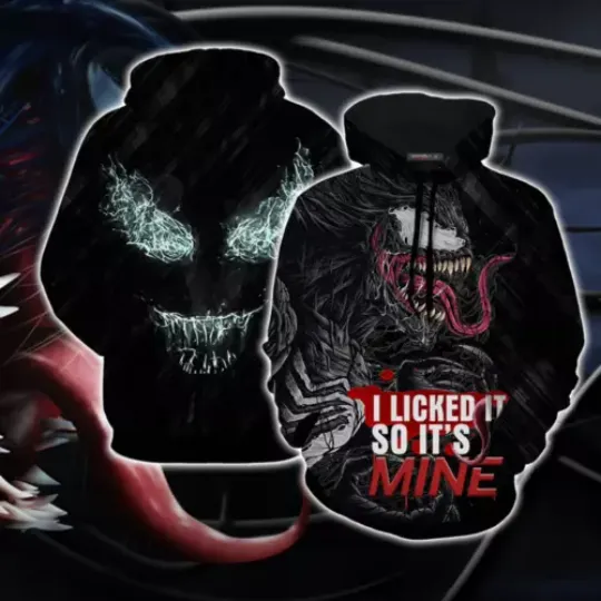 Venom I Licked It So It'S Mine 3D Hoodie