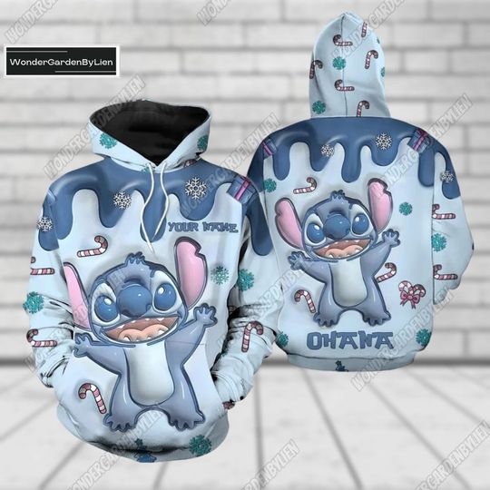 Personalized Stitch 3D Hoodie, Lilo And Stitch 3D Hoodie