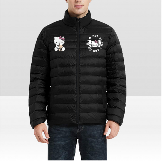 Sanrio Hello Kitty Fashion Cute Black Puffer Jacket
