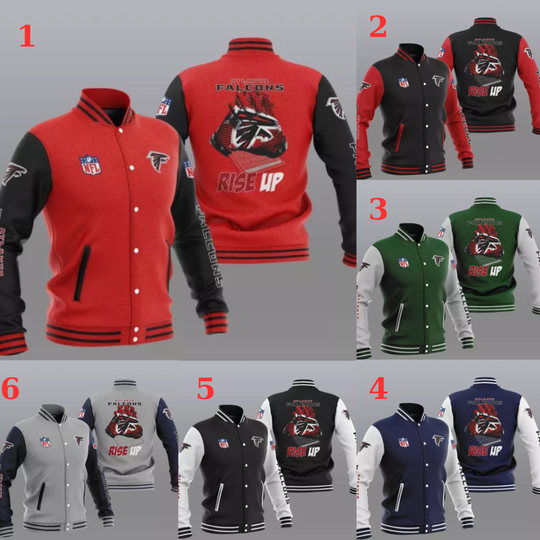 Atlanta Falcons Men's Baseball Jacket, Gift For Football Lover