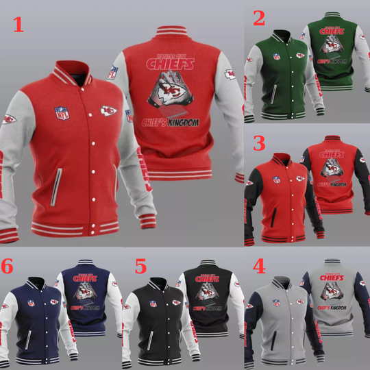 Kansas City Chiefs Mens Baseball Jacket, Gift For Football Lover