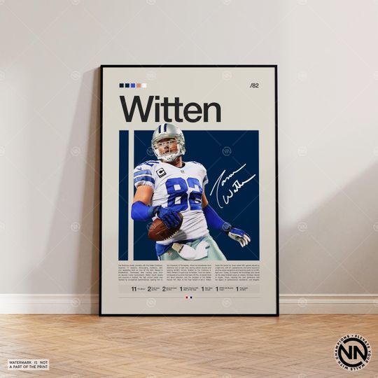 Discover Jason Witten Poster, Dallas Cowboys Print, football Poster, Sports Poster, football Fans, Football Poster