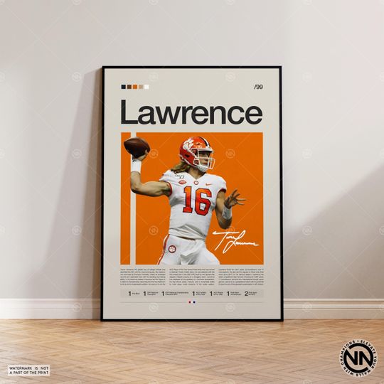 Trevor Lawrence Poster, Jacksonville Jaguars, football Poster, Sports Poster, football Fans, Football Poster