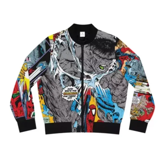 The Incredible Hulk Superhero Comics Now Who's The Strongest Bomber Jacket New