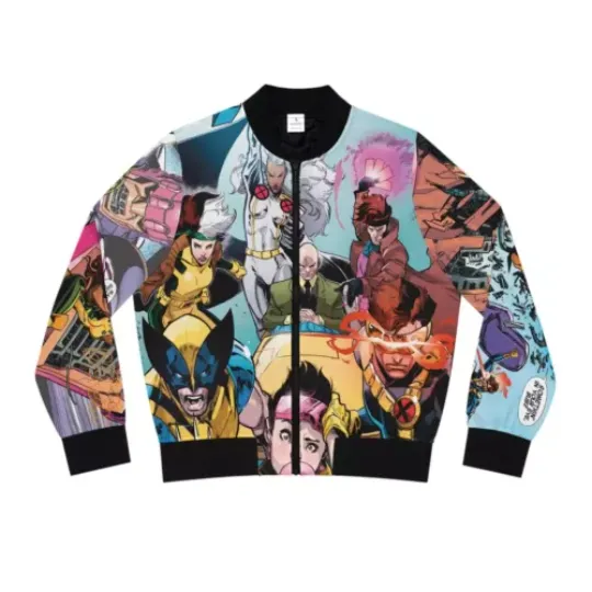 Wolverine X-men Animated Series X-men 97 90's Comic Book Bomber Jacket New