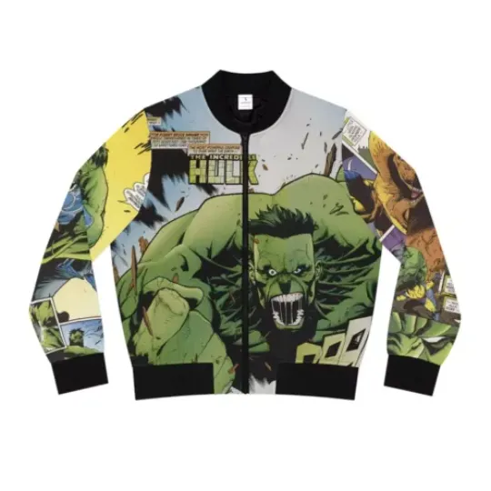 The Incredible Hulk Comics Book Green Hulk Superhero Bomber Jacket New