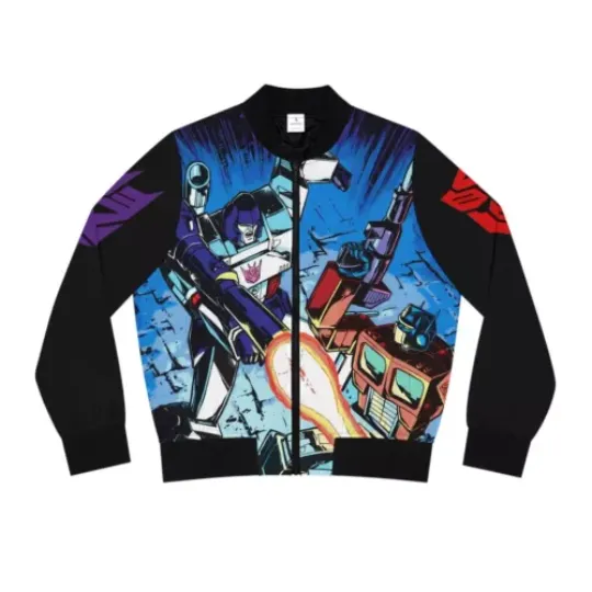 Never Too Old For Transformers Optimus Prime Megatron Autobots Bomber Jacket New