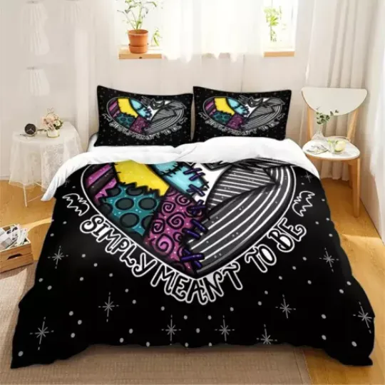 The Nightmare Before Christmas Jack & Sally Simply Meant To Be Bedding Set