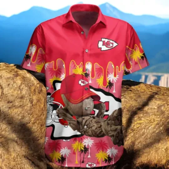 Kansas City Chiefs Hawaiian Shirt Groot CuteHwaiian Shirts