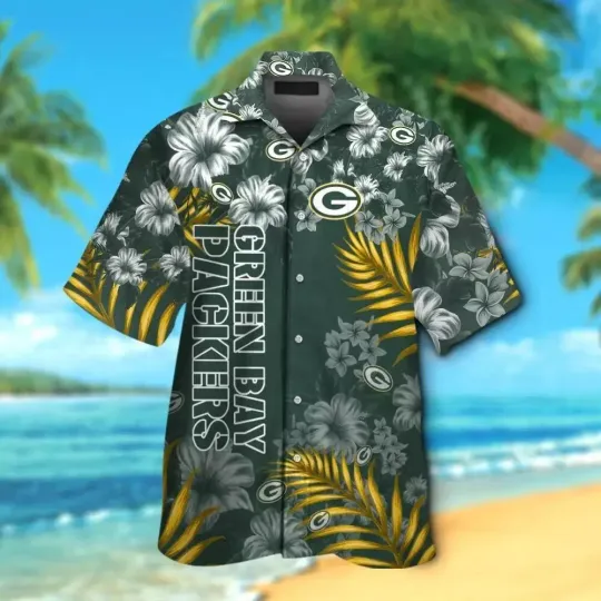 Green Bay Packers Shirt Hawaiian Tropical Trend
