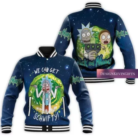 Rick And Rickandmorty Baseball Jacket, Rick Rickandmorty With Laser Gun Shirt