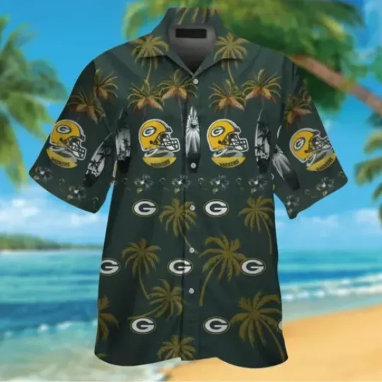 Green Bay Packers Shirt Hawaiian Tropical Style