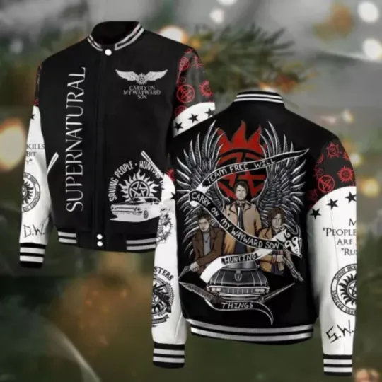 Supernatural Jacket, Dean Jacket Men, Dean And Sam Baseball Jacket