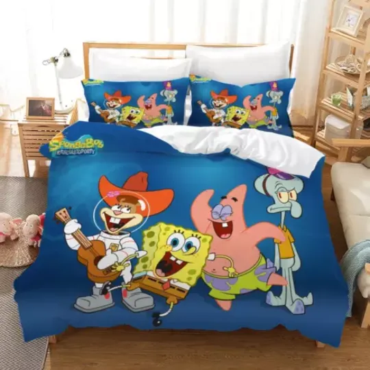 Funny Cartoon SpongeBob SquarePants Ver5 Full Bedding Set