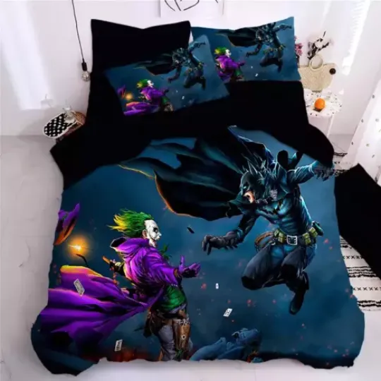 Joker Clown and Batman Full Bedding Set