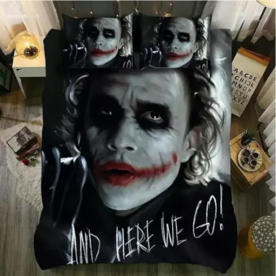 Gift Suicide Squad Fan Joker And Here We Go Full Bedding  Set