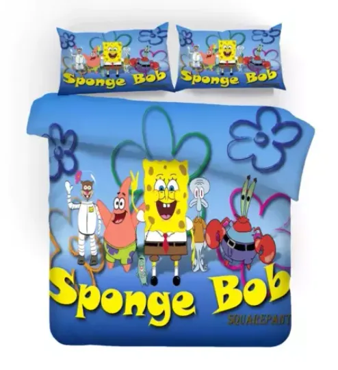 Funny Cartoon SpongeBob SquarePants Ver2 Full Bedding Set