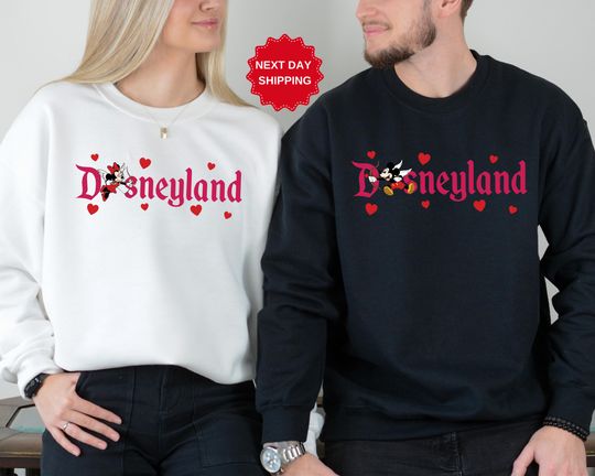 Couple Matching Disney Sweaters, Sweethearts Nite Sweater, Disney Valentines Couple Sweatshirt, Disney Honeymoon, Disneyland Valentines