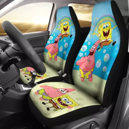 Spongebob Squarepants Car Seat Covers Gift Idea For Fans