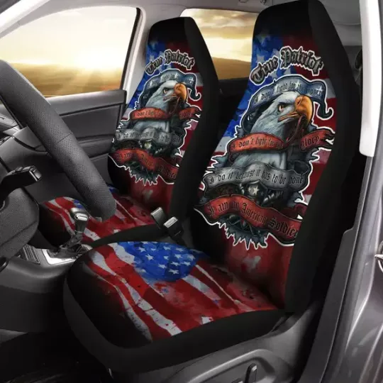 U.S Flag Bald Eagle Car Seat Covers True Patriot Car Accessories