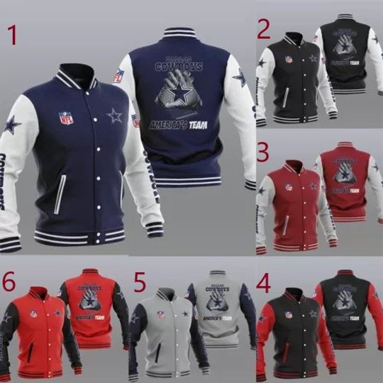 Dallas Cowboys Mens Baseball Jacket, Gift For Football Lover