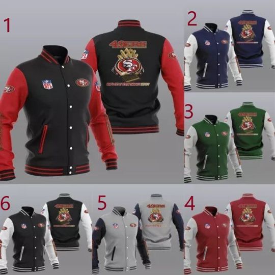 San Francisco 49ers Mens Baseball Jacket, Gift For Football Lover