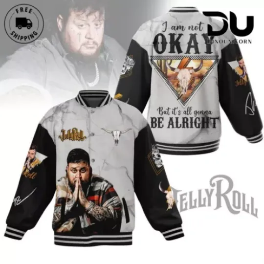 Jelly Roll I’m Not Okay Baseball Jacket
