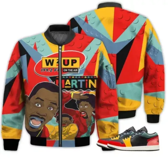 Ma-rtin Tv 90s Mela-nin Got Em Men's Bomber Jacket