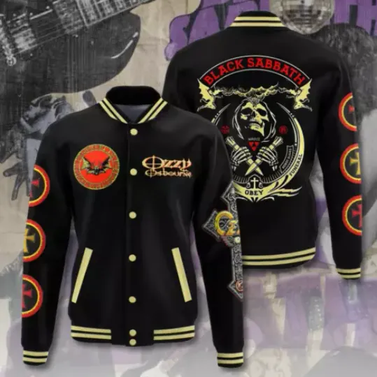 Black Sabbath 3D Baseball Jacket, Gift For Men And Women